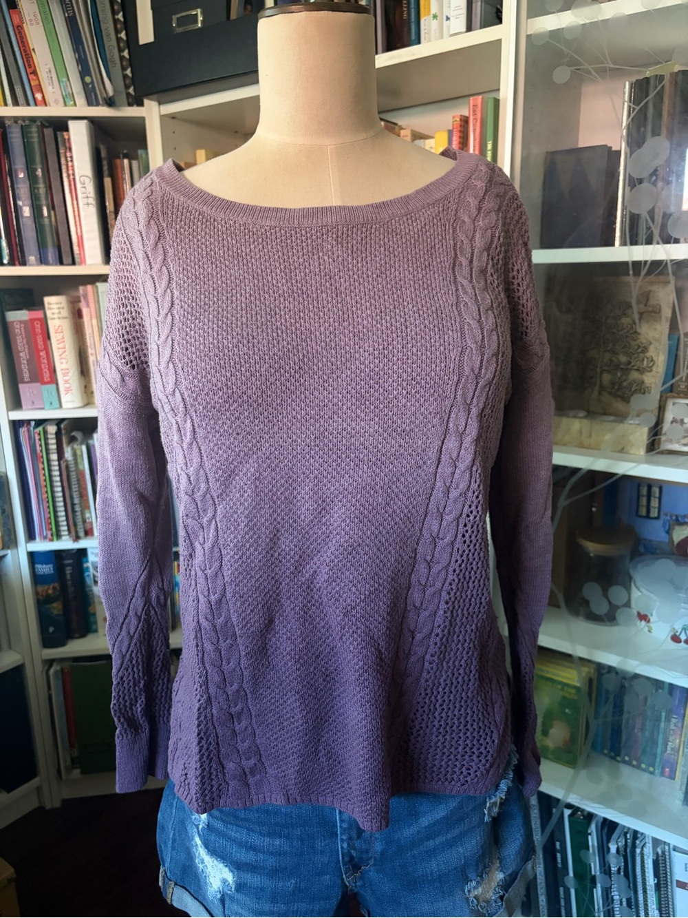 Ombré purple lightweight sweater